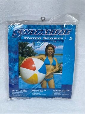 Swimline Giant 36" Beach Ball #90036 FACTORY SEALED! Vintage Summer Water Sports